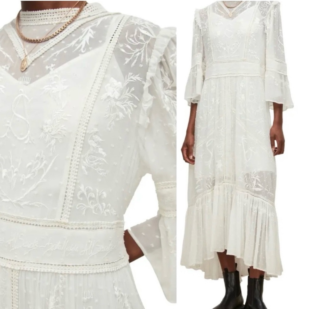 All Saints Emery Embellished Dress